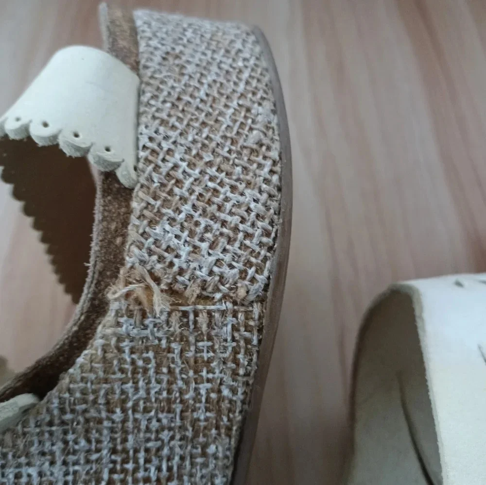 Pedro Garcia Marta Vacchetta Eyelet Wedge Sandal 38.5 US 8.5